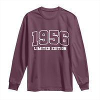 Vintage 1956 Limited Edition Long Sleeve Shirt 70 Year Old Gift Retro Varsity 70th Birthday
