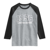 Vintage 1956 Limited Edition Raglan Shirt 70 Year Old Gift Retro Varsity 70th Birthday