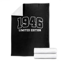 Vintage 1946 Limited Edition Throw Blanket 80 Year Old Gift Retro Varsity 80th Birthday