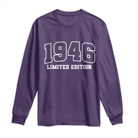 Vintage 1946 Limited Edition Long Sleeve Shirt 80 Year Old Gift Retro Varsity 80th Birthday