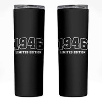 Vintage 1946 Limited Edition Skinny Tumbler 80 Year Old Gift Retro Varsity 80th Birthday