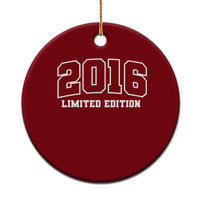 Vintage 2016 Limited Edition Ceramic Ornament 10 Year Old Gift Retro Varsity 10th Birthday