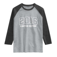 Vintage 2016 Limited Edition Raglan Shirt 10 Year Old Gift Retro Varsity 10th Birthday