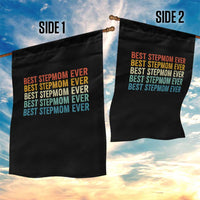 Best Stepmom Ever Garden Flag Funny Retro StepMom Bonus Mom