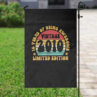 16th Birthday Garden Flag Vintage 16yr 2010 Limited Edition 16 Year Old Gift