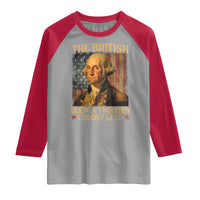 Funny 4th of July George Washington Raglan Shirt The British Blew A Thirteen Colony Lead American Flag - Wonder Print Shop