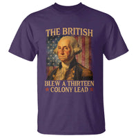 Funny 4th of July George Washington T Shirt The British Blew A Thirteen Colony Lead American Flag - Wonder Print Shop