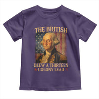 Funny 4th of July George Washington Toddler T Shirt The British Blew A Thirteen Colony Lead American Flag - Wonder Print Shop