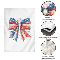 Coquette 4th Of July Garden Flag USA Bow American Flag Red White and Blue - Wonder Print Shop