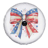 Coquette 4th Of July Spare Tire Cover USA Bow American Flag Red White and Blue - Wonder Print Shop