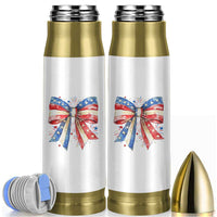 Coquette 4th Of July Bullet Tumbler USA Bow American Flag Red White and Blue - Wonder Print Shop