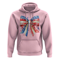 Coquette 4th Of July Hoodie USA Bow American Flag Red White and Blue - Wonder Print Shop