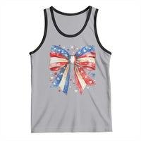 Coquette 4th Of July Tank Top USA Bow American Flag Red White and Blue - Wonder Print Shop