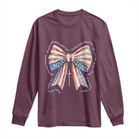 Patriotic Coquette 4th Of July Long Sleeve Shirt God Bless America - Wonder Print Shop