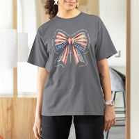 Patriotic Coquette 4th Of July T Shirt For Women God Bless America - Wonder Print Shop