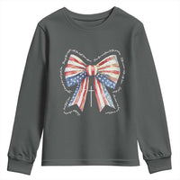 Patriotic Coquette 4th Of July Youth Sweatshirt God Bless America - Wonder Print Shop