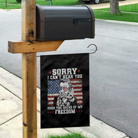 Funny Abraham Lincoln 4th Of July Garden Flag Sorry Cant Hear You Sound Of My Freedom American Flag - Wonder Print Shop