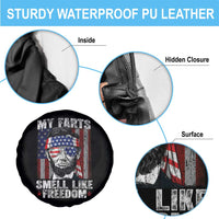 Funny Abe Lincoln 4th Of July Spare Tire Cover My Farts Smell Like Freedom American Flag - Wonder Print Shop