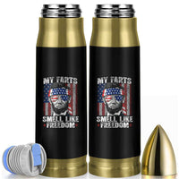 Funny Abe Lincoln 4th Of July Bullet Tumbler My Farts Smell Like Freedom American Flag - Wonder Print Shop
