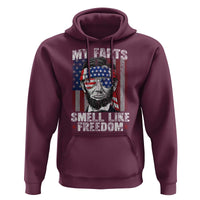 Funny Abe Lincoln 4th Of July Hoodie My Farts Smell Like Freedom American Flag - Wonder Print Shop