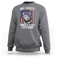 Funny Abe Lincoln 4th Of July Sweatshirt My Farts Smell Like Freedom American Flag - Wonder Print Shop