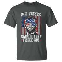 Funny Abe Lincoln 4th Of July T Shirt My Farts Smell Like Freedom American Flag - Wonder Print Shop
