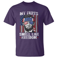 Funny Abe Lincoln 4th Of July T Shirt My Farts Smell Like Freedom American Flag - Wonder Print Shop