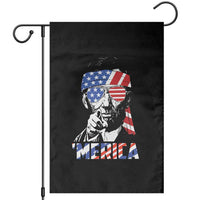 Funny Lincoln 4th Of July Merica Garden Flag Abe American Flag - Wonder Print Shop
