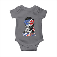 Funny Lincoln 4th Of July Merica Baby Onesie Abe American Flag - Wonder Print Shop