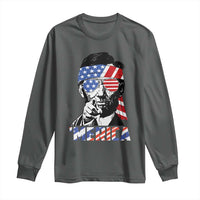 Funny Lincoln 4th Of July Merica Long Sleeve Shirt Abe American Flag - Wonder Print Shop