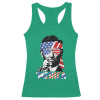 Funny Lincoln 4th Of July Merica Racerback Tank Top Abe American Flag - Wonder Print Shop