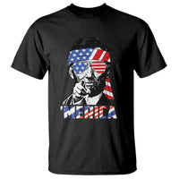 Funny Lincoln 4th Of July Merica T Shirt Abe American Flag - Wonder Print Shop