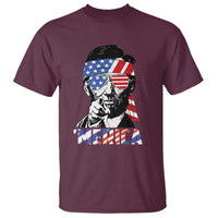 Funny Lincoln 4th Of July Merica T Shirt Abe American Flag - Wonder Print Shop