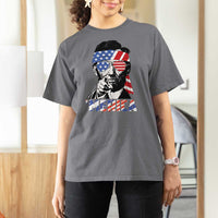 Funny Lincoln 4th Of July Merica T Shirt For Women Abe American Flag - Wonder Print Shop