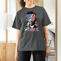 Funny Lincoln 4th Of July Merica T Shirt For Women Abe American Flag - Wonder Print Shop