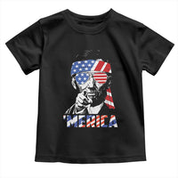 Funny Lincoln 4th Of July Merica Toddler T Shirt Abe American Flag - Wonder Print Shop