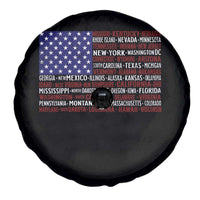 Vintage American Flag Spare Tire Cover With States 4th Of July - Wonder Print Shop