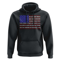 Vintage American Flag Hoodie With States 4th Of July - Wonder Print Shop