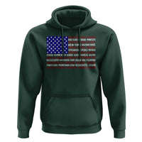 Vintage American Flag Hoodie With States 4th Of July - Wonder Print Shop