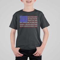 Vintage American Flag T Shirt For Kid With States 4th Of July - Wonder Print Shop