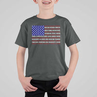 Vintage American Flag T Shirt For Kid With States 4th Of July - Wonder Print Shop