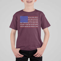 Vintage American Flag T Shirt For Kid With States 4th Of July - Wonder Print Shop