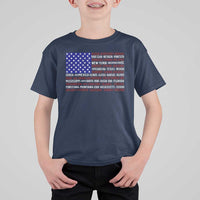 Vintage American Flag T Shirt For Kid With States 4th Of July - Wonder Print Shop