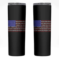 Vintage American Flag Skinny Tumbler With States 4th Of July - Wonder Print Shop