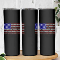 Vintage American Flag Skinny Tumbler With States 4th Of July - Wonder Print Shop