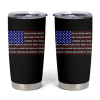 Vintage American Flag Tumbler Cup With States 4th Of July - Wonder Print Shop