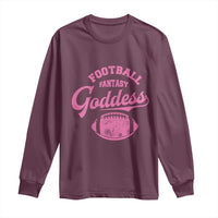 Fantasy Football Goddess Long Sleeve Shirt Sports Party Gifts - Wonder Print Shop