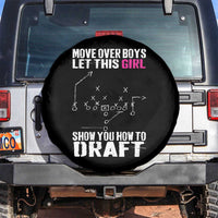 Girls Fantasy Football Spare Tire Cover Move Over Boys Draft Party Commish FFL - Wonder Print Shop
