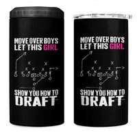 Girls Fantasy Football 4 in 1 Can Cooler Tumbler Move Over Boys Draft Party Commish FFL - Wonder Print Shop