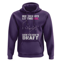 Girls Fantasy Football Hoodie Move Over Boys Draft Party Commish FFL - Wonder Print Shop